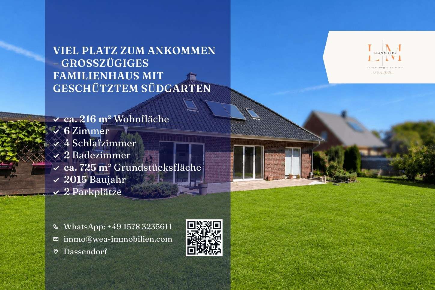 Viel Platz zum Ankommen – großzügiges Familienhaus mit geschütztem Südgarten